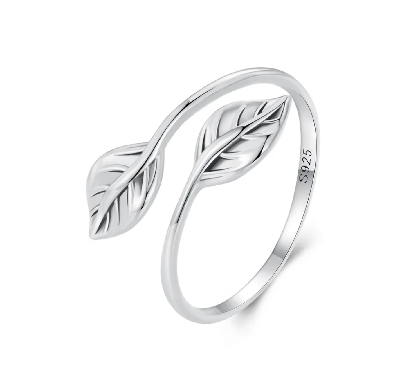 Silver Double Leaf Ring