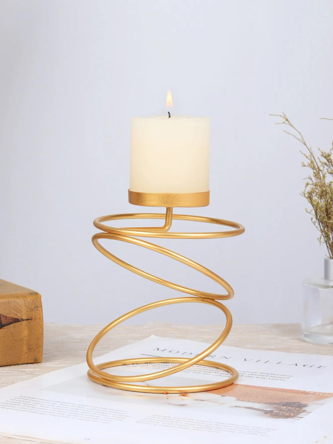 Luxury Style Metal Candle Holders - Gold, Black