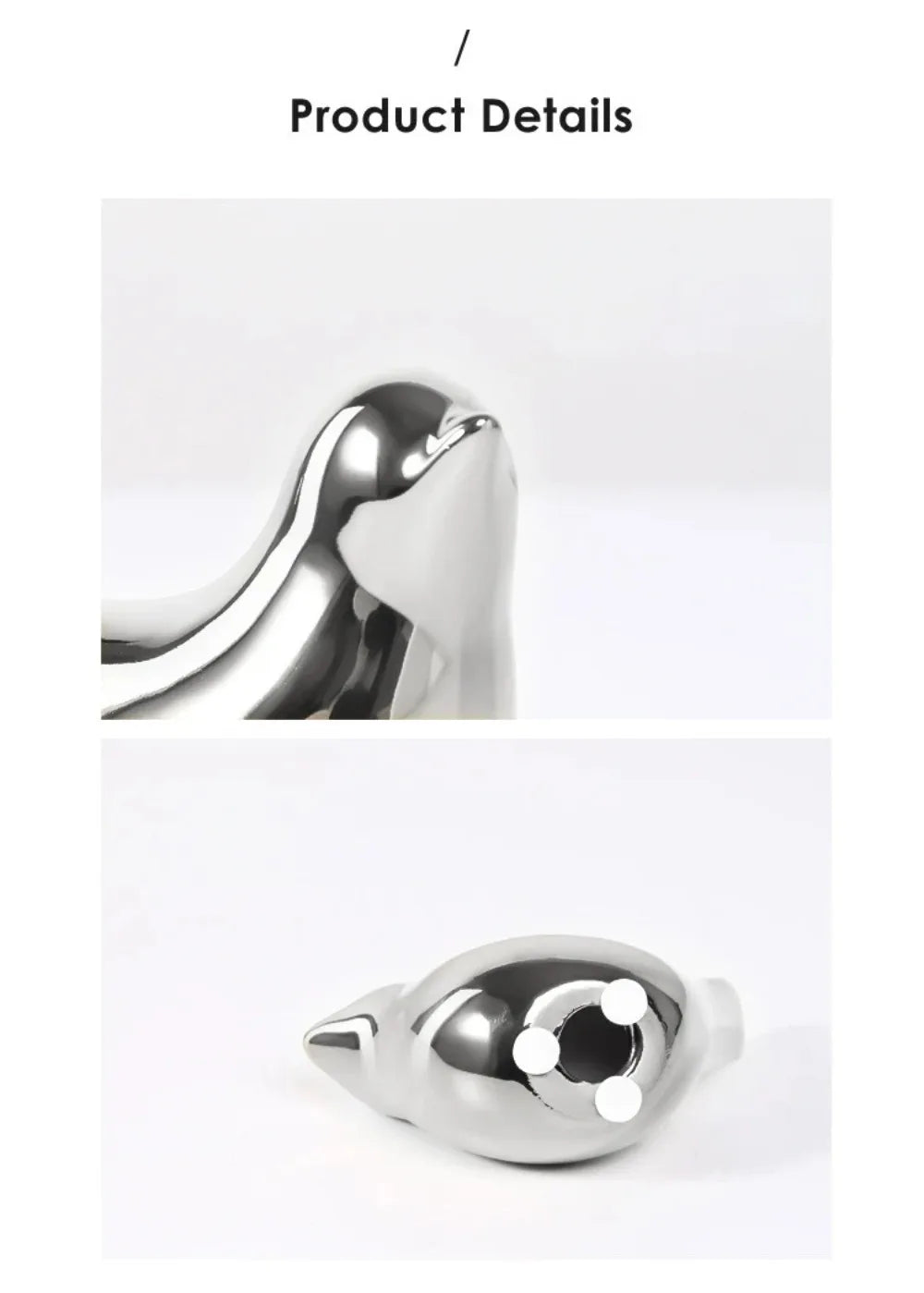 Silver Bird Figurines